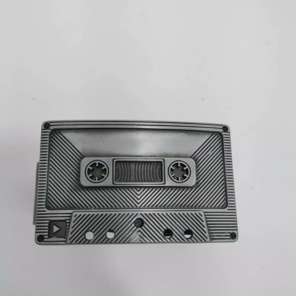 River Island Cassette Heavy Metal Buckle Belt Mens S (36in) - Picture 2 of 9